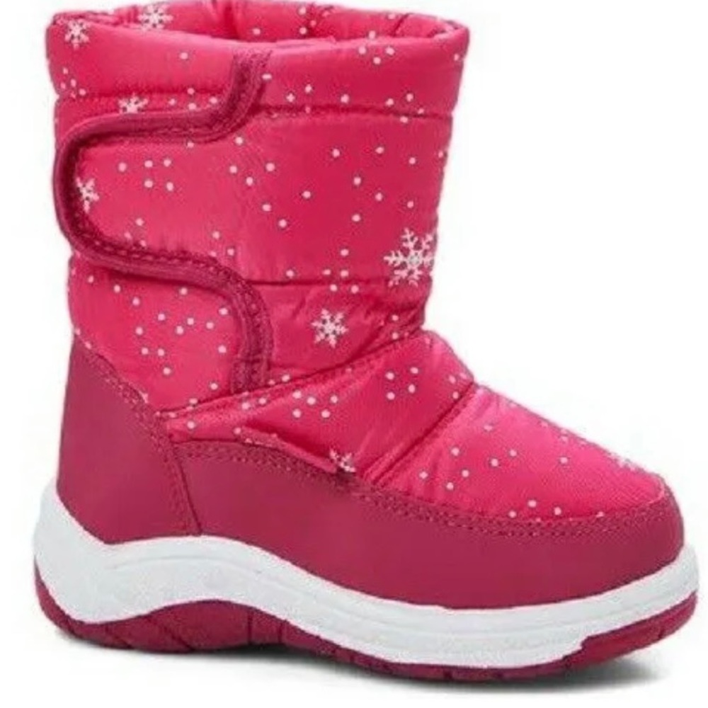 AXZ Adorababy Fuchsia Snowflake Snow Boot - Girls